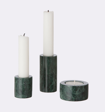Load image into Gallery viewer, Ferm Living Green Marble Candle Holder - Large
