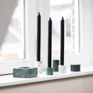 Ferm Living Green Marble Candle Holder - Small