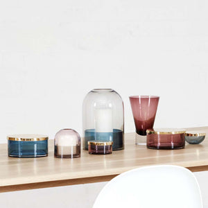 AYTM Tota Black + Brass Glass Storage Jar Large