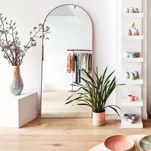 Load image into Gallery viewer, Bjorn Arch Floor Mirror Brass