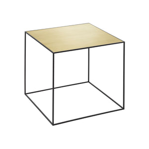 by Lassen Reversible Twin Table Brass + Misty Green