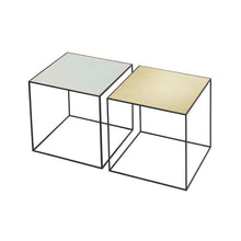 Load image into Gallery viewer, by Lassen Reversible Twin Table Brass + Misty Green