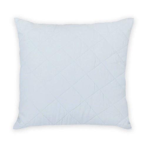 Diamond Quilted Linen Pillow Blue