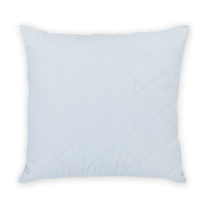 Diamond Quilted Linen Pillow Blue