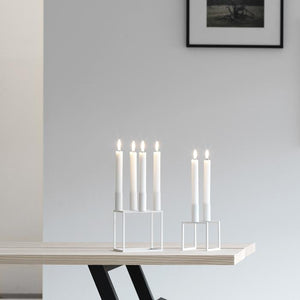 By Lassen Kubus Line Candleholder White