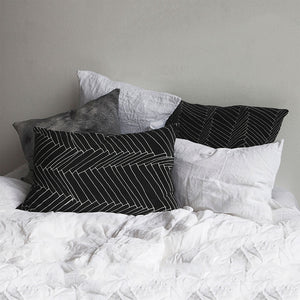 White Net Linen Cushion