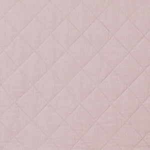 Diamond Quilted Linen Pillow Rosé