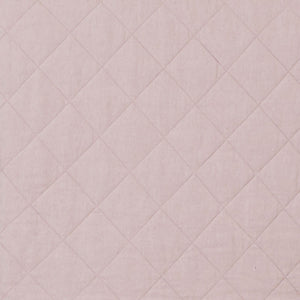 Diamond Quilted Linen Pillow Rosé