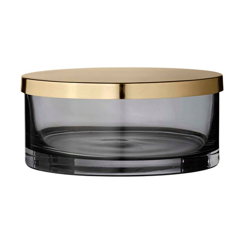 AYTM Tota Black + Brass Glass Storage Jar Large